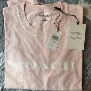 Medium Coach Pink Essential T Shirt In Organic Cotton